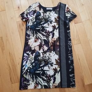 Askari short sleeve floral mixed pattern dress Size small